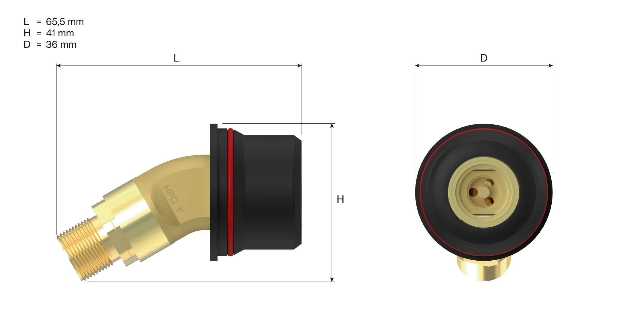 EXELTOP W-ADAPTER C2H2/BG - G3/8" LH