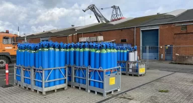 Svejsegas på Odense Havn