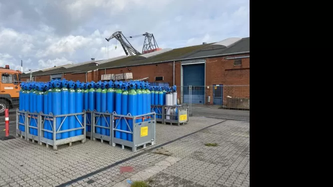 Svejsegas på Odense Havn