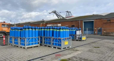 Svejsegas på Odense Havn